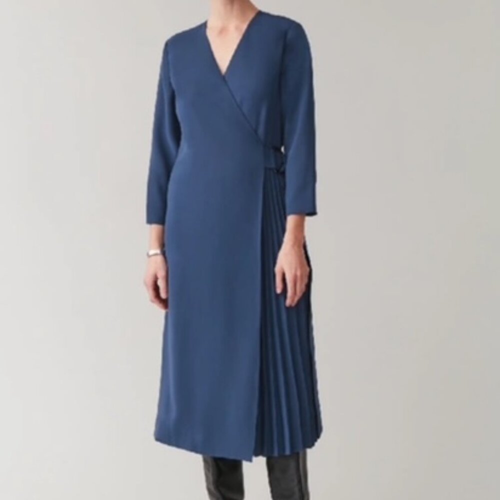 Cos mid-length blue dress